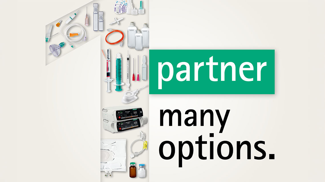 Produkter vist i en grafisk – B2B én partner mange muligheder – keyvisual